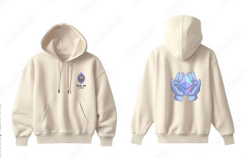 White Ethereum hoodie